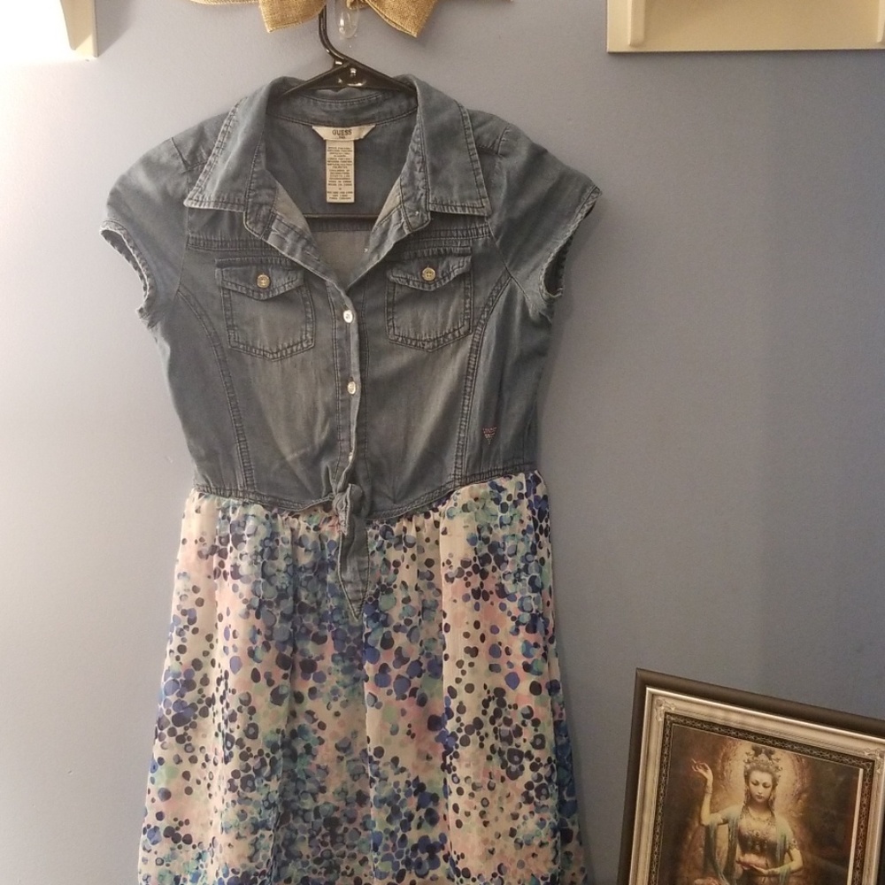 Hi-lo denim top dress